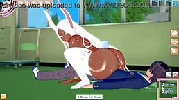 Coneja culona se la meten hasta llegar al orgasmo en hentai!