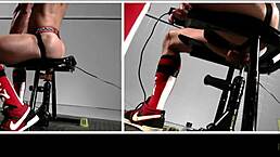 该死！绑缚gay男星被机器操的舔肛椅行动！