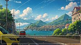 blurring walls in hentai game ep 3 gets spicy. teasing her boyfriend with voyeurism turns everyone on!