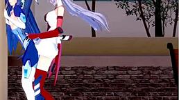 Tsubasa, Maria, and Chris in wild lesbian and futanari action, oops, so intense!