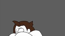 Cartoon Assjob with Big Black Cock in Wild Anime Action