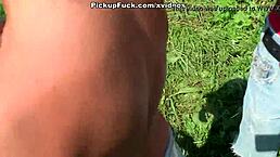 Picking Up And Fucking A Young Girl Outdoors In Nature