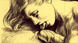 Vintage Erotic Drawings in Retro Cartoon Style