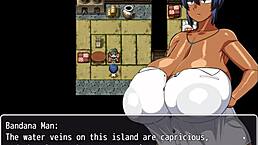 Tanned Natsuki Enjoys Naked Bath After Villagers