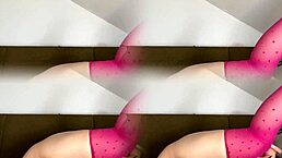 bimbo dildo sucking training for sissy slut in lingerie