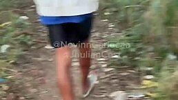 wild orgy in the bushes with four hung youngsters at engenheiro goulart.