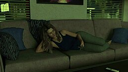 Blonde wife rides cowgirl while stepmother blows