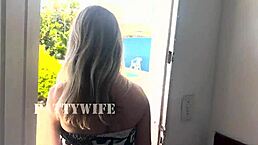 Wife Sneaks Pussy to Neighbor After Husband Leaves! 😈