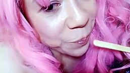 Swallowing a massive cock with unexpected big tits