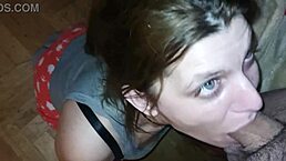 homemade blowjob clip with cum splashing on face and mouth