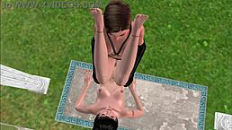 Lesbian girl fucks another on table in 3d animation!