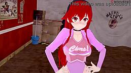 Eris delivers an intense blowjob at the gym in 3D fantasy.