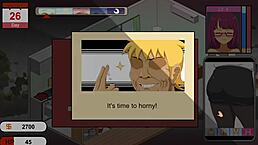 Cheating wives in hentai game seduce handyman for intense fucking sessions