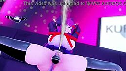 腐化假屌让她在狂野卡通中跳舞喷水