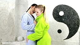 Can sally and salma resist licking pussies in pool?