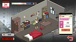 Cheating wives in hentai game seduce handyman for intense fucking sessions