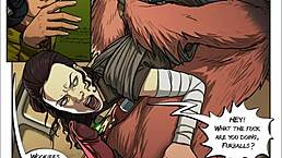Rey yields to Wookie master in tight bondage. Part 1-2 unfolds.