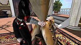 Unusual furry yiff order turns into wild 3D banging with big tits and cock