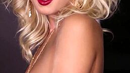 Petite Canadian Blondie Shannon Cole Undresses, Rips Clothes, Reveals Perfect Natural Tits and Shaved Pussy in Heels