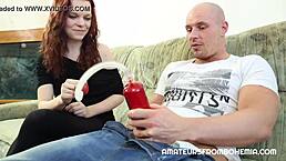 amateur couple trying new toys