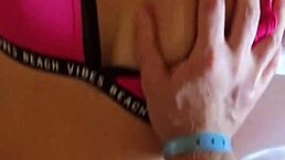 backstage after bikini shoot, 18yo teen model rides pov