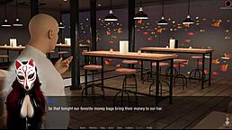 Kate 8 Flashes Big Tits in Stockings for Outdoor Upskirt Maid Game