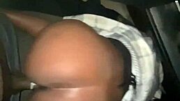 shy ebony teen neighbor with monster cock in car