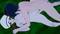 Bea Saito和Lyra Kotone在宝可梦Hentai中狂野内射。超级激烈！