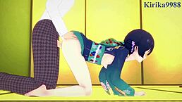 Rinze Morino and Hana Suzuki in intense 3D action