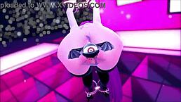 腐化假屌让她在狂野卡通中跳舞喷水