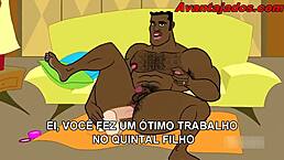 i'm watching this brazilian gay cartoon where the black guy's getting fucked passivly