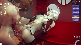 the story of 2b from nier automata unfolds in wild anime action.