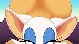 Rouge Sucking Cock, Swallowing Cum, Fucked Hard in Ass