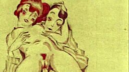 vintage erotic cartoon illustration for fans