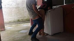 Married Brazilian housewife pays tech with ass play! 😈