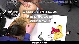 Shocking, Shoplifter Teen Trades Sex for Freedom with Perv Guard!