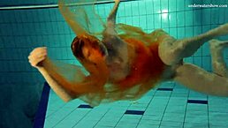 Nastya strips and shows her hot naked body in the pool! 😍