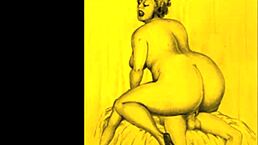 vintage erotic cartoon illustration for fans