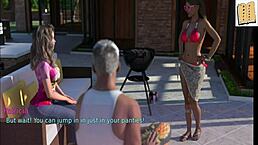 A wife and stepmother play an erotic game together.