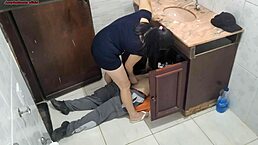 I trusted my wife with the plumber, but look at the banging she does with him in workout! 😏💥