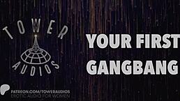 Ever tried your first gangbang with dirty talk and erotic banging?