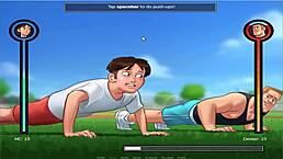 Naked sunbathing leads to risky public cum on balcony