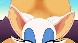 Rouge Sucking Cock, Swallowing Cum, Fucked Hard in Ass