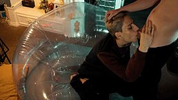 Two Sweet Guys Share Inflatable Chair – Fun Or Flirty?