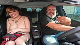 Keiko Chan gets wild when hitching a ride on the street for the first time