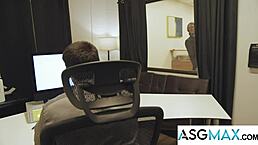 Hot Muscular Guys Secretly Hookup in Gay Office Parody