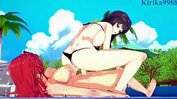 Excellen Browning, Setsuko Ohara, and Festenia Muse in INTENSE FUTANARI SEX hentai action.