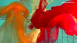 Nastya strips and shows her hot naked body in the pool! 😍