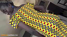 Ebony model tricked into face fucking at photoshoot.