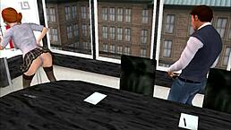 Boss in uniform at office